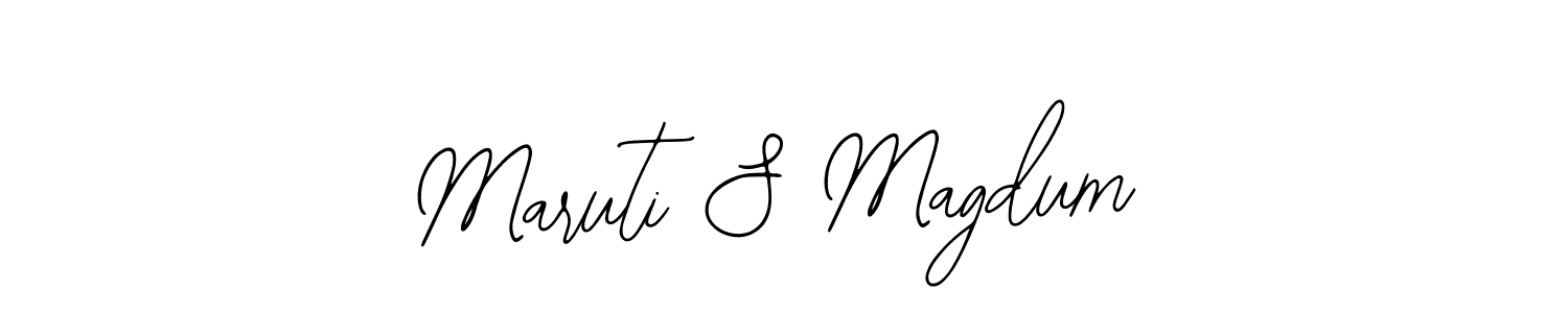 Similarly Bearetta-2O07w is the best handwritten signature design. Signature creator online .You can use it as an online autograph creator for name Maruti S Magdum. Maruti S Magdum signature style 12 images and pictures png