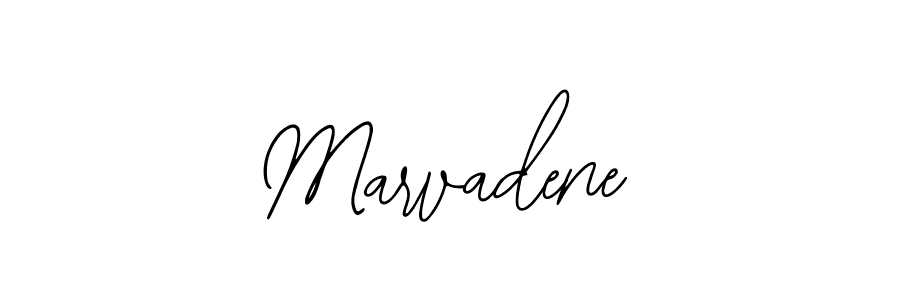 Use a signature maker to create a handwritten signature online. With this signature software, you can design (Bearetta-2O07w) your own signature for name Marvadene. Marvadene signature style 12 images and pictures png