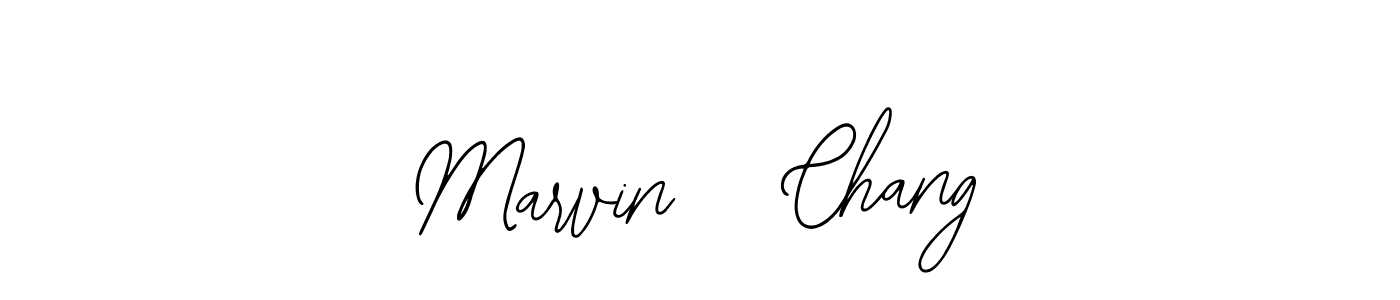 Use a signature maker to create a handwritten signature online. With this signature software, you can design (Bearetta-2O07w) your own signature for name Marvin   Chang. Marvin   Chang signature style 12 images and pictures png