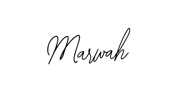You should practise on your own different ways (Bearetta-2O07w) to write your name (Marwah) in signature. don't let someone else do it for you. Marwah signature style 12 images and pictures png