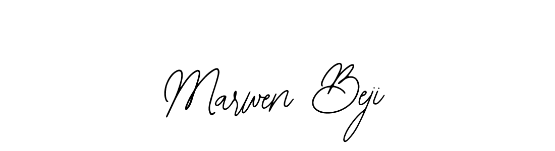 The best way (Bearetta-2O07w) to make a short signature is to pick only two or three words in your name. The name Marwen Beji include a total of six letters. For converting this name. Marwen Beji signature style 12 images and pictures png