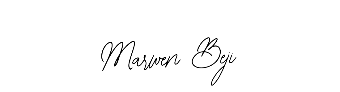 The best way (Bearetta-2O07w) to make a short signature is to pick only two or three words in your name. The name Marwen Beji include a total of six letters. For converting this name. Marwen Beji signature style 12 images and pictures png