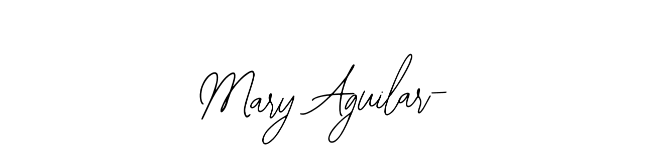 How to make Mary Aguilar- signature? Bearetta-2O07w is a professional autograph style. Create handwritten signature for Mary Aguilar- name. Mary Aguilar- signature style 12 images and pictures png