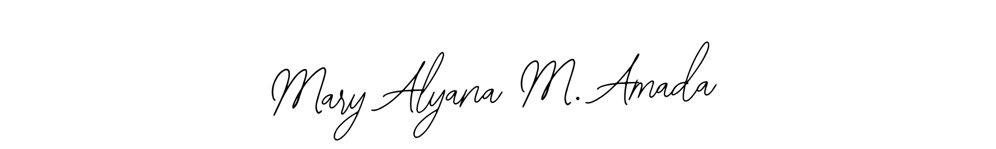 Similarly Bearetta-2O07w is the best handwritten signature design. Signature creator online .You can use it as an online autograph creator for name Mary Alyana M. Amada. Mary Alyana M. Amada signature style 12 images and pictures png