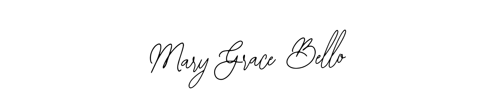 How to make Mary Grace Bello name signature. Use Bearetta-2O07w style for creating short signs online. This is the latest handwritten sign. Mary Grace Bello signature style 12 images and pictures png