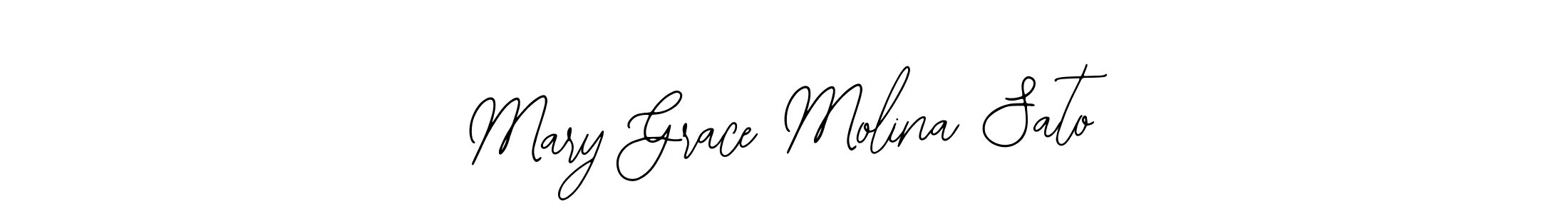 You should practise on your own different ways (Bearetta-2O07w) to write your name (Mary Grace Molina Sato) in signature. don't let someone else do it for you. Mary Grace Molina Sato signature style 12 images and pictures png