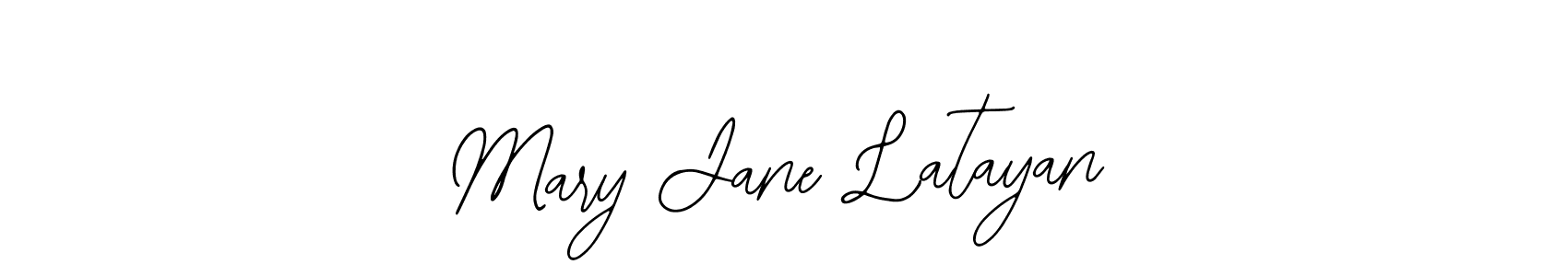 How to make Mary Jane Latayan name signature. Use Bearetta-2O07w style for creating short signs online. This is the latest handwritten sign. Mary Jane Latayan signature style 12 images and pictures png