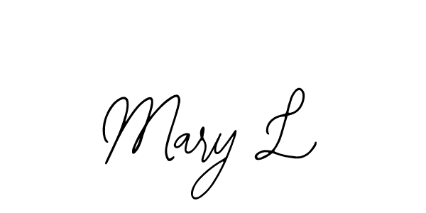 Use a signature maker to create a handwritten signature online. With this signature software, you can design (Bearetta-2O07w) your own signature for name Mary L. Mary L signature style 12 images and pictures png