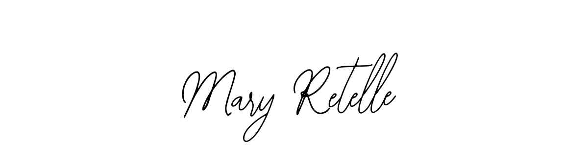 How to make Mary Retelle name signature. Use Bearetta-2O07w style for creating short signs online. This is the latest handwritten sign. Mary Retelle signature style 12 images and pictures png