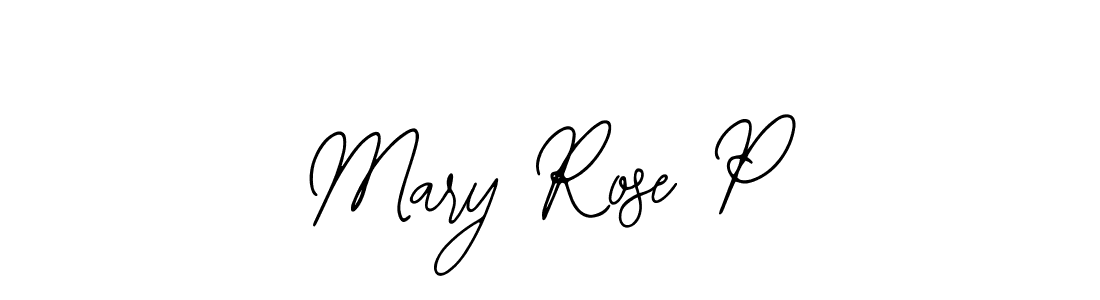 How to make Mary Rose P name signature. Use Bearetta-2O07w style for creating short signs online. This is the latest handwritten sign. Mary Rose P signature style 12 images and pictures png