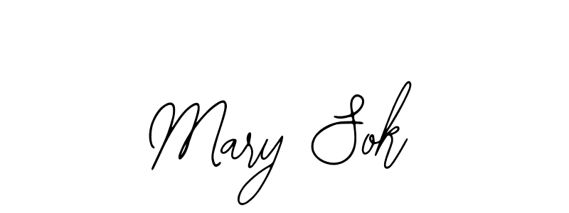 How to make Mary Sok name signature. Use Bearetta-2O07w style for creating short signs online. This is the latest handwritten sign. Mary Sok signature style 12 images and pictures png
