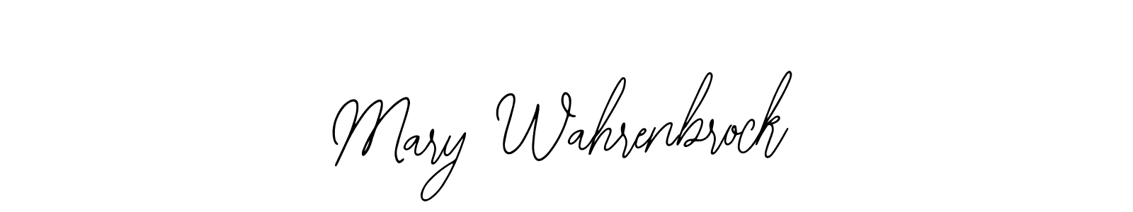 Bearetta-2O07w is a professional signature style that is perfect for those who want to add a touch of class to their signature. It is also a great choice for those who want to make their signature more unique. Get Mary Wahrenbrock name to fancy signature for free. Mary Wahrenbrock signature style 12 images and pictures png