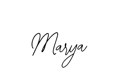 Use a signature maker to create a handwritten signature online. With this signature software, you can design (Bearetta-2O07w) your own signature for name Marya. Marya signature style 12 images and pictures png