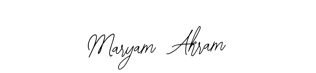 Similarly Bearetta-2O07w is the best handwritten signature design. Signature creator online .You can use it as an online autograph creator for name Maryam  Akram. Maryam  Akram signature style 12 images and pictures png