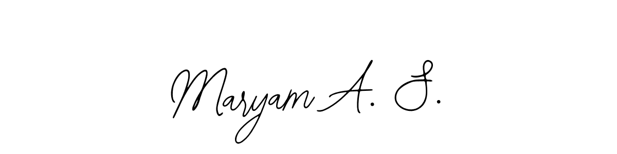 Also You can easily find your signature by using the search form. We will create Maryam A. S. name handwritten signature images for you free of cost using Bearetta-2O07w sign style. Maryam A. S. signature style 12 images and pictures png