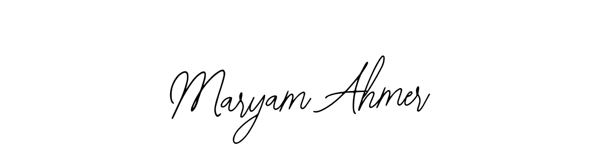 This is the best signature style for the Maryam Ahmer name. Also you like these signature font (Bearetta-2O07w). Mix name signature. Maryam Ahmer signature style 12 images and pictures png