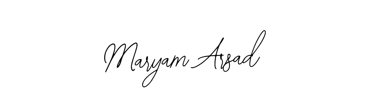 How to make Maryam Arsad name signature. Use Bearetta-2O07w style for creating short signs online. This is the latest handwritten sign. Maryam Arsad signature style 12 images and pictures png