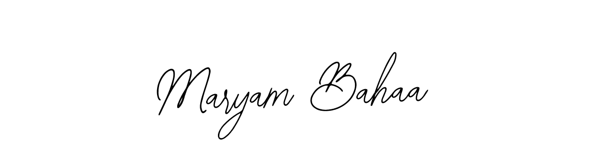 Design your own signature with our free online signature maker. With this signature software, you can create a handwritten (Bearetta-2O07w) signature for name Maryam Bahaa. Maryam Bahaa signature style 12 images and pictures png