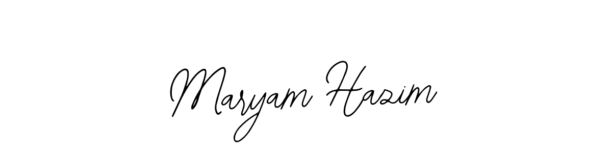 Design your own signature with our free online signature maker. With this signature software, you can create a handwritten (Bearetta-2O07w) signature for name Maryam Hazim. Maryam Hazim signature style 12 images and pictures png