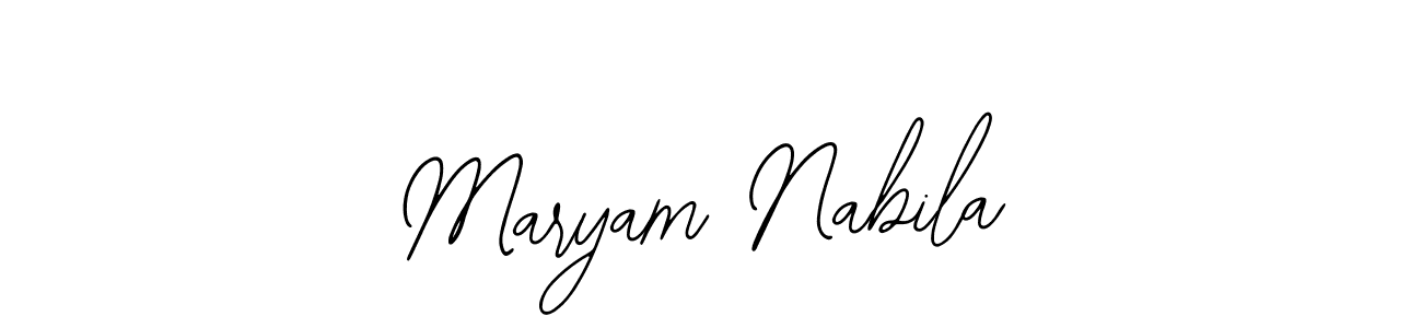 if you are searching for the best signature style for your name Maryam Nabila. so please give up your signature search. here we have designed multiple signature styles  using Bearetta-2O07w. Maryam Nabila signature style 12 images and pictures png