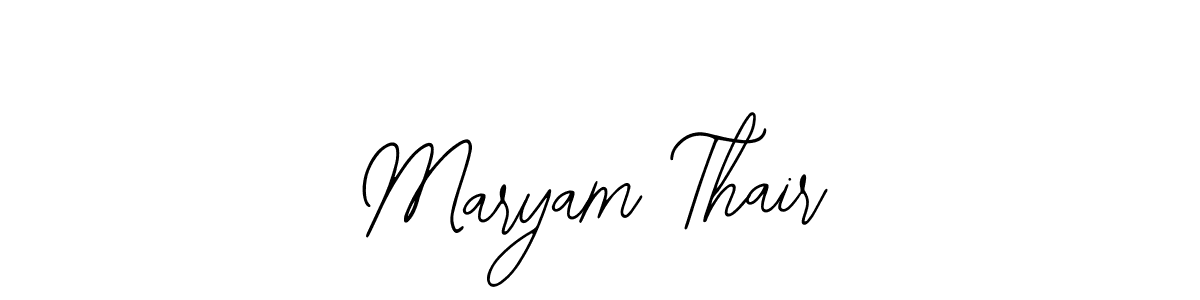 Bearetta-2O07w is a professional signature style that is perfect for those who want to add a touch of class to their signature. It is also a great choice for those who want to make their signature more unique. Get Maryam Thair name to fancy signature for free. Maryam Thair signature style 12 images and pictures png