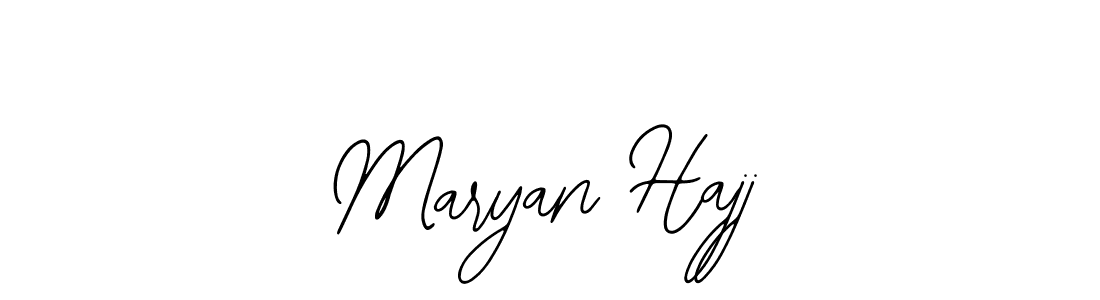 Also You can easily find your signature by using the search form. We will create Maryan Hajj name handwritten signature images for you free of cost using Bearetta-2O07w sign style. Maryan Hajj signature style 12 images and pictures png