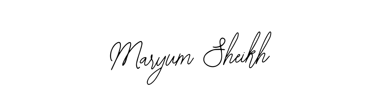 The best way (Bearetta-2O07w) to make a short signature is to pick only two or three words in your name. The name Maryum Sheikh include a total of six letters. For converting this name. Maryum Sheikh signature style 12 images and pictures png