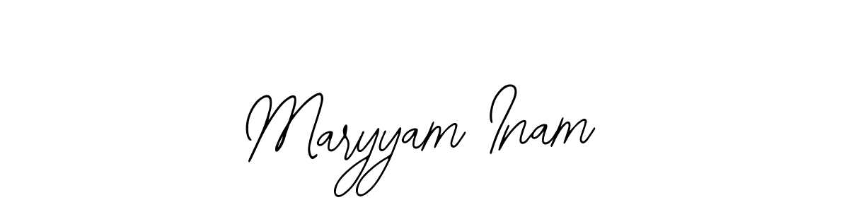 Use a signature maker to create a handwritten signature online. With this signature software, you can design (Bearetta-2O07w) your own signature for name Maryyam Inam. Maryyam Inam signature style 12 images and pictures png