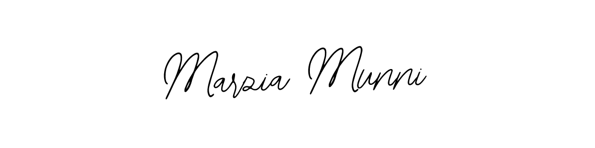 How to make Marzia Munni name signature. Use Bearetta-2O07w style for creating short signs online. This is the latest handwritten sign. Marzia Munni signature style 12 images and pictures png