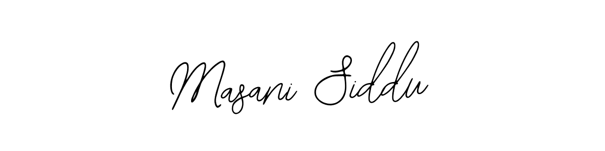 How to make Masani Siddu name signature. Use Bearetta-2O07w style for creating short signs online. This is the latest handwritten sign. Masani Siddu signature style 12 images and pictures png