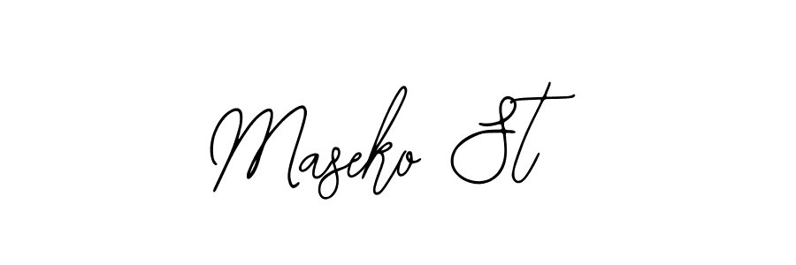 How to make Maseko St signature? Bearetta-2O07w is a professional autograph style. Create handwritten signature for Maseko St name. Maseko St signature style 12 images and pictures png