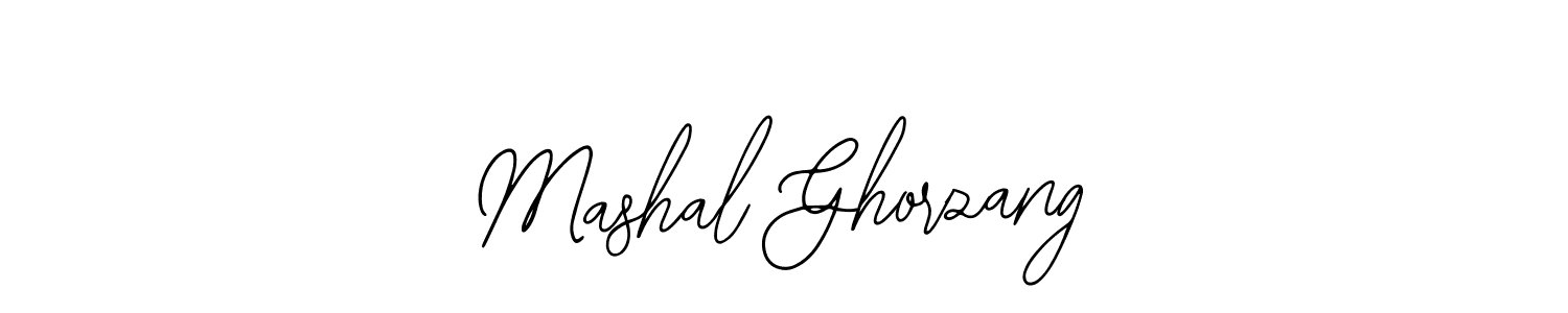 How to make Mashal Ghorzang name signature. Use Bearetta-2O07w style for creating short signs online. This is the latest handwritten sign. Mashal Ghorzang signature style 12 images and pictures png