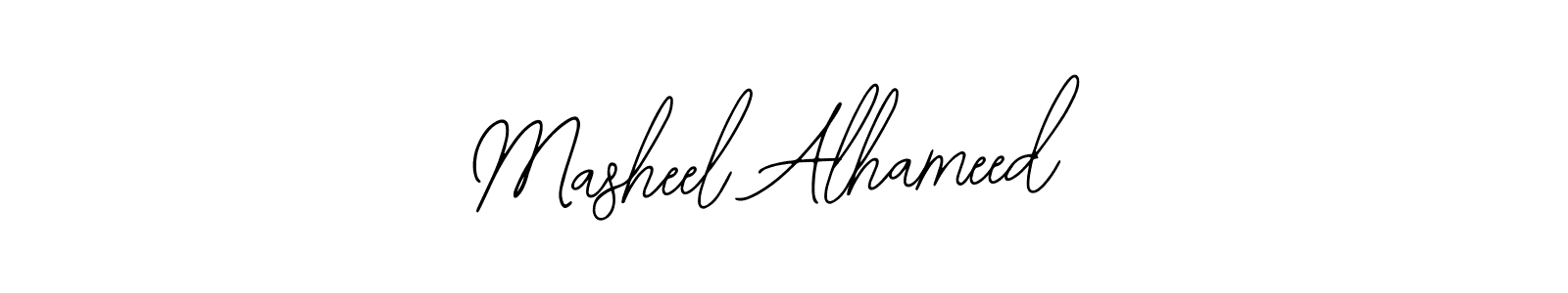 How to make Masheel Alhameed name signature. Use Bearetta-2O07w style for creating short signs online. This is the latest handwritten sign. Masheel Alhameed signature style 12 images and pictures png