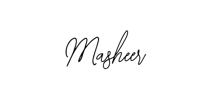 Design your own signature with our free online signature maker. With this signature software, you can create a handwritten (Bearetta-2O07w) signature for name Masheer. Masheer signature style 12 images and pictures png