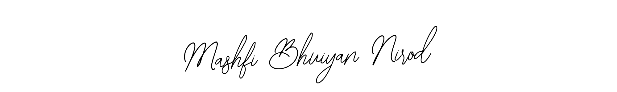 if you are searching for the best signature style for your name Mashfi Bhuiyan Nirod. so please give up your signature search. here we have designed multiple signature styles  using Bearetta-2O07w. Mashfi Bhuiyan Nirod signature style 12 images and pictures png