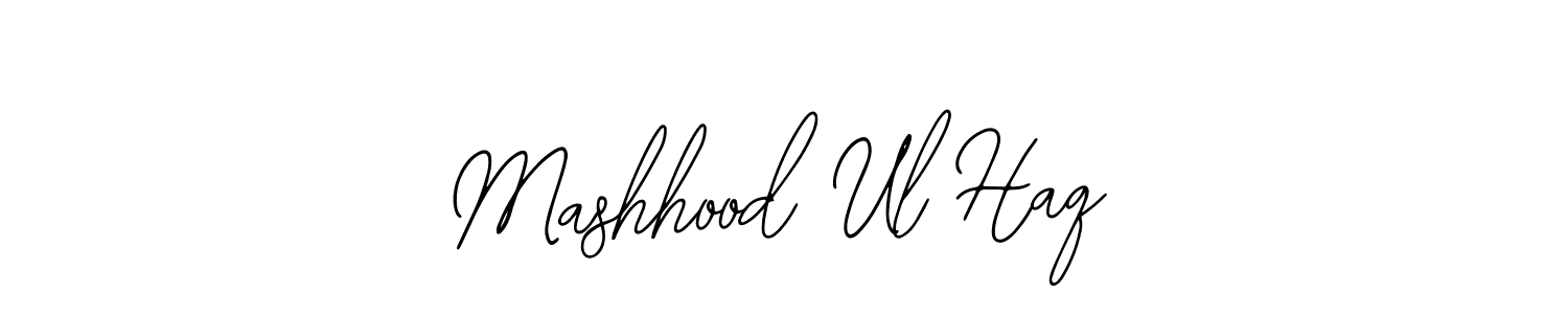 if you are searching for the best signature style for your name Mashhood Ul Haq. so please give up your signature search. here we have designed multiple signature styles  using Bearetta-2O07w. Mashhood Ul Haq signature style 12 images and pictures png