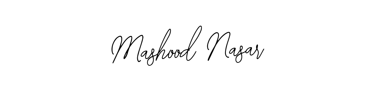 Also You can easily find your signature by using the search form. We will create Mashood Nasar name handwritten signature images for you free of cost using Bearetta-2O07w sign style. Mashood Nasar signature style 12 images and pictures png