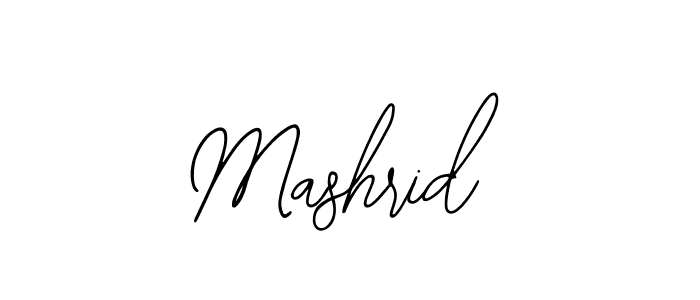 Use a signature maker to create a handwritten signature online. With this signature software, you can design (Bearetta-2O07w) your own signature for name Mashrid. Mashrid signature style 12 images and pictures png