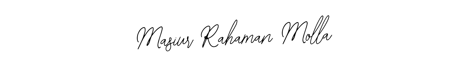 How to make Masiur Rahaman Molla name signature. Use Bearetta-2O07w style for creating short signs online. This is the latest handwritten sign. Masiur Rahaman Molla signature style 12 images and pictures png
