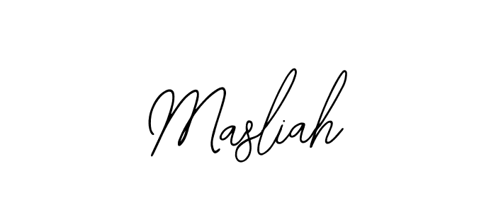 Also we have Masliah name is the best signature style. Create professional handwritten signature collection using Bearetta-2O07w autograph style. Masliah signature style 12 images and pictures png