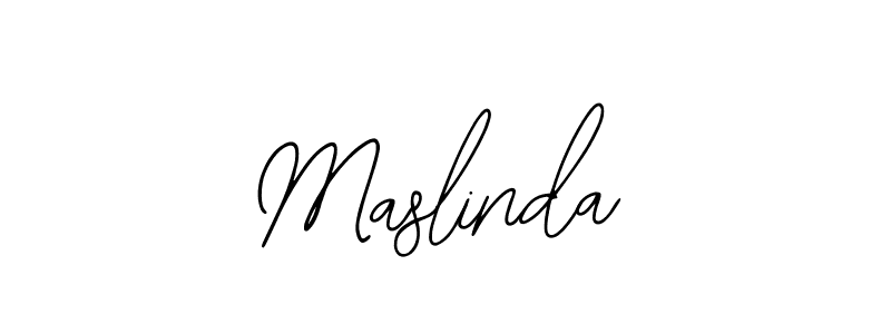 How to make Maslinda name signature. Use Bearetta-2O07w style for creating short signs online. This is the latest handwritten sign. Maslinda signature style 12 images and pictures png