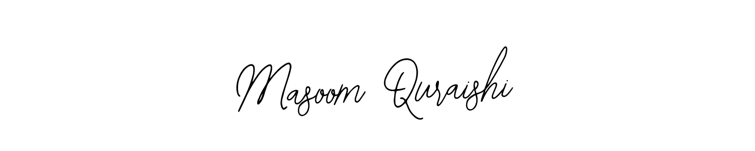 How to make Masoom Quraishi name signature. Use Bearetta-2O07w style for creating short signs online. This is the latest handwritten sign. Masoom Quraishi signature style 12 images and pictures png