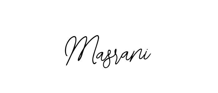 How to make Masrani name signature. Use Bearetta-2O07w style for creating short signs online. This is the latest handwritten sign. Masrani signature style 12 images and pictures png