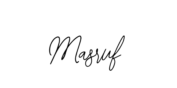 if you are searching for the best signature style for your name Masruf. so please give up your signature search. here we have designed multiple signature styles  using Bearetta-2O07w. Masruf signature style 12 images and pictures png