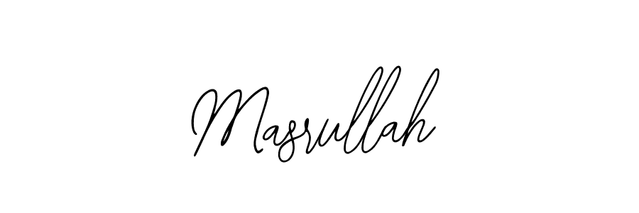 if you are searching for the best signature style for your name Masrullah. so please give up your signature search. here we have designed multiple signature styles  using Bearetta-2O07w. Masrullah signature style 12 images and pictures png