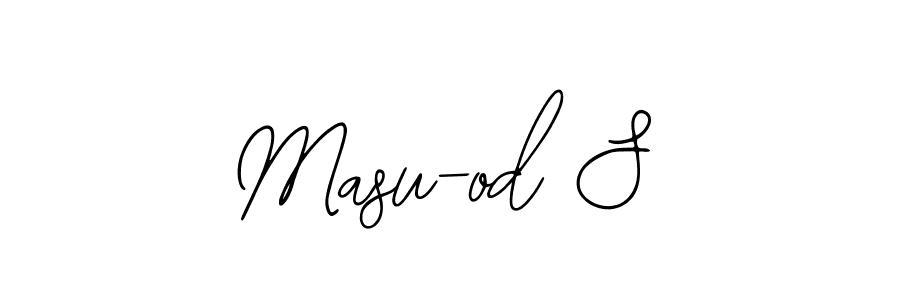 Design your own signature with our free online signature maker. With this signature software, you can create a handwritten (Bearetta-2O07w) signature for name Masu-od S. Masu-od S signature style 12 images and pictures png