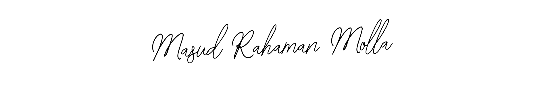 How to make Masud Rahaman Molla name signature. Use Bearetta-2O07w style for creating short signs online. This is the latest handwritten sign. Masud Rahaman Molla signature style 12 images and pictures png