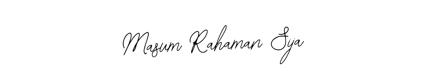 The best way (Bearetta-2O07w) to make a short signature is to pick only two or three words in your name. The name Masum Rahaman Sija include a total of six letters. For converting this name. Masum Rahaman Sija signature style 12 images and pictures png