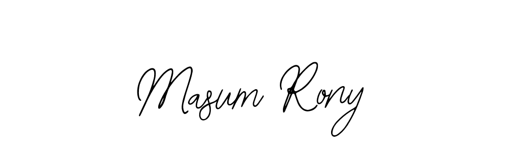How to make Masum Rony name signature. Use Bearetta-2O07w style for creating short signs online. This is the latest handwritten sign. Masum Rony signature style 12 images and pictures png