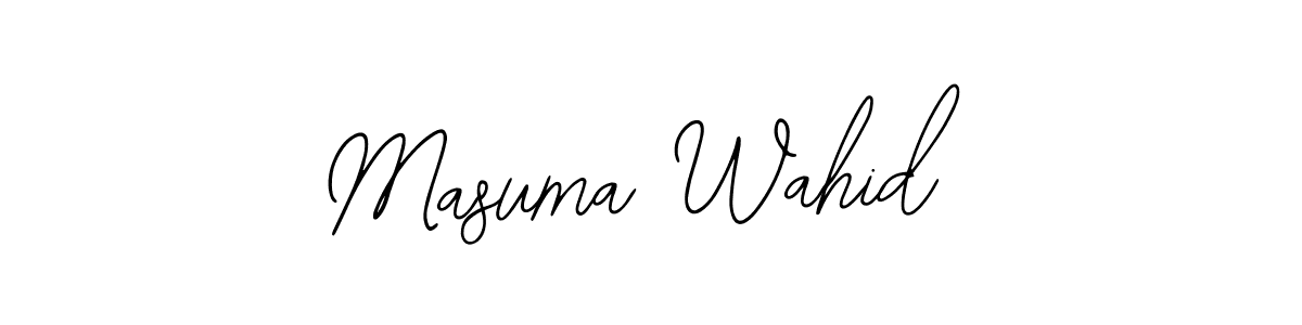 Also we have Masuma Wahid name is the best signature style. Create professional handwritten signature collection using Bearetta-2O07w autograph style. Masuma Wahid signature style 12 images and pictures png